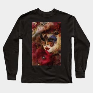 Grand Masquerade Mask, Mistress Watching Long Sleeve T-Shirt